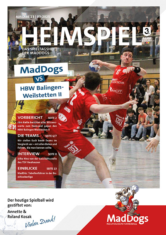 Das Spielheft zum aktuellen Heimspiel