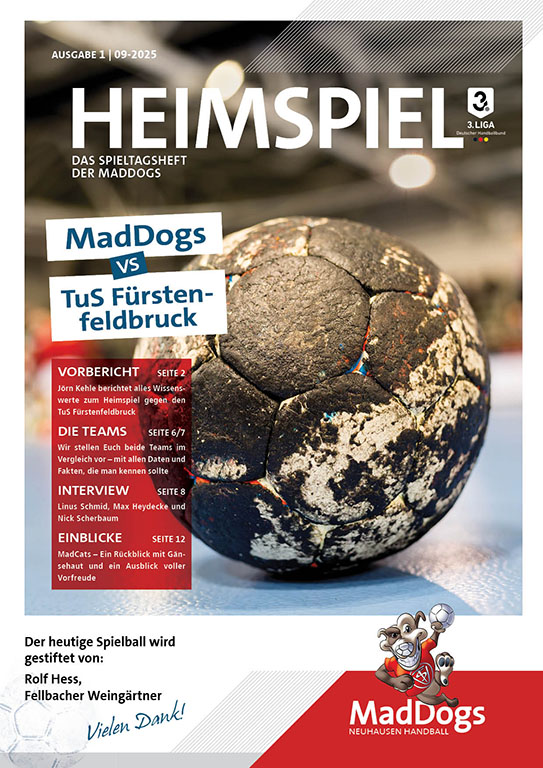 Das Spielheft zum aktuellen Heimspiel